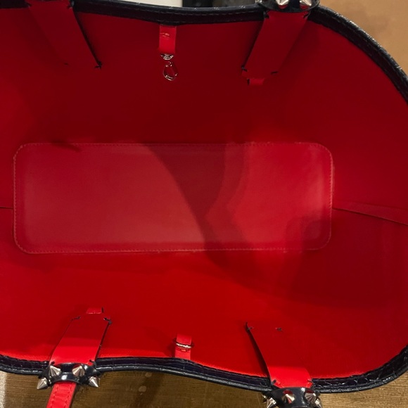 Navy Blue Christian Louboutin Cabata Small - Picture 5 of 6